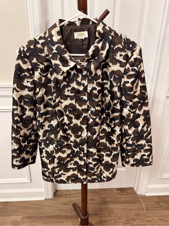 Talbots Jackets & Blazers - Talbots Brown and Cream Printed Blazer